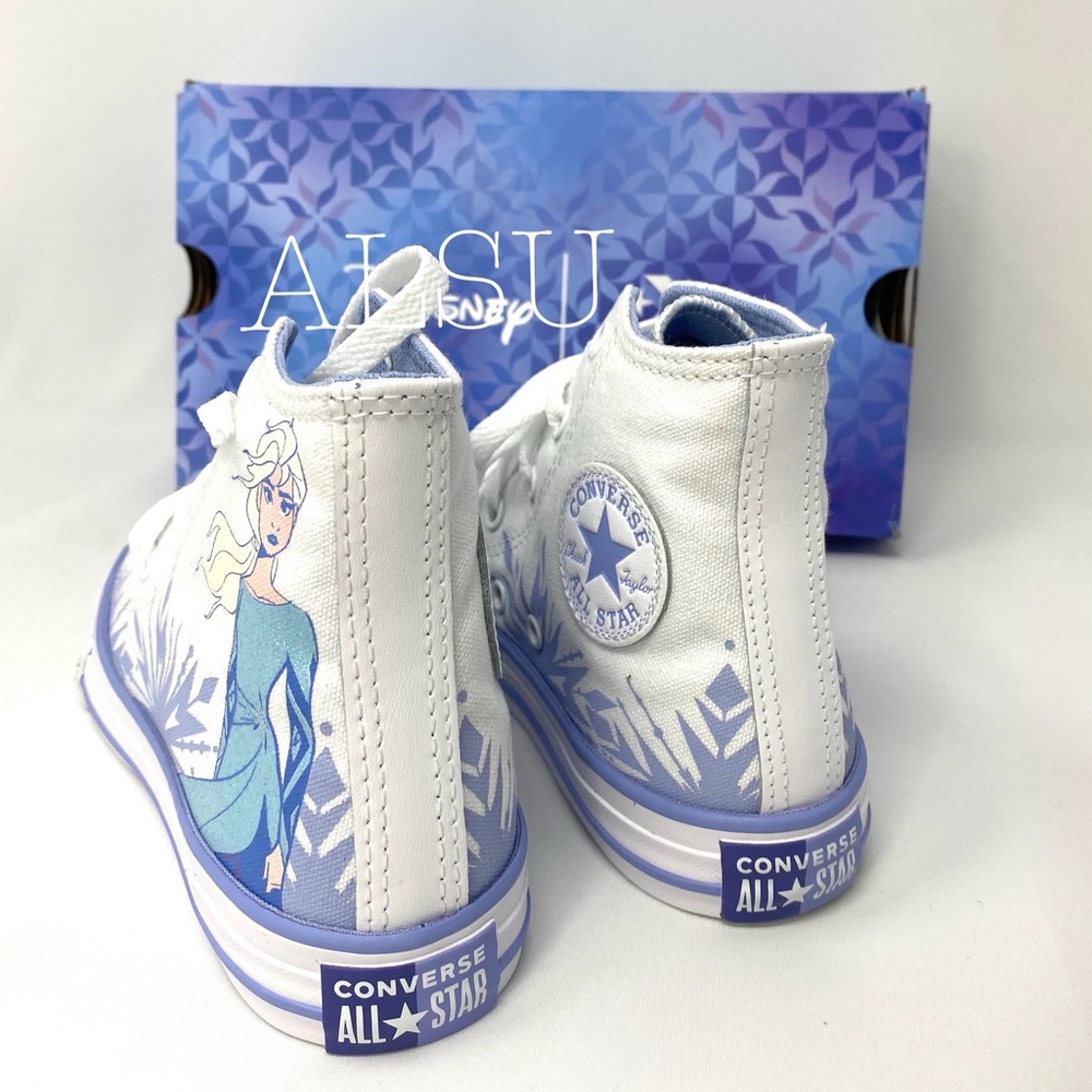 Converse & Disney Frozen Ctas High White Blue Kids - Picture 4 of 8